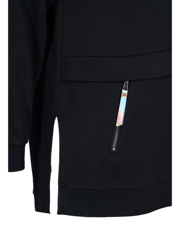 Sweatshirt mit Kapuze und Taschen, Black, Packshot image number 3