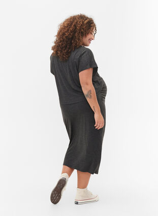 Meliertes Schwangerschaftsset, Black Melange, Model image number 1