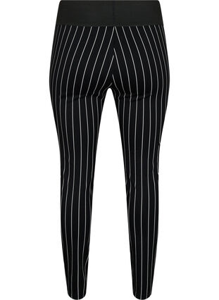 Leggings mit Pinstripes, Black/White Stripes, Packshot image number 1