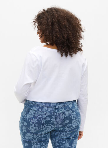 2er-Pack Basic-Bluse aus Baumwolle, Ultramarine/White, Model image number 1