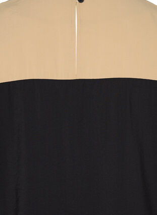 Midikleid aus Viskose mit Colour-Block, Black Comb, Packshot image number 3