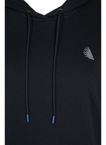 Sweatshirt mit Kapuze und Taschen, Black, Packshot image number 2