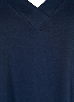 Pulloverkleid mit V-Ausschnitt, Navy Blazer, Packshot image number 2