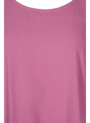 Kurzarm Kleid aus Baumwolle, Cyclamen, Packshot image number 2