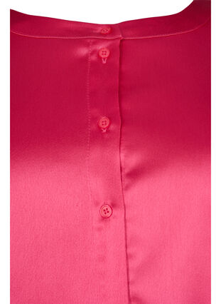 Langes glänzendes Hemd mit Einschnitt, Pink Flambé, Packshot image number 2