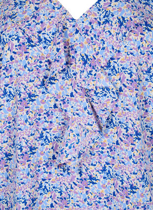 Bedruckte Bluse mit Rüschen , Purple Ditzy Flower, Packshot image number 2