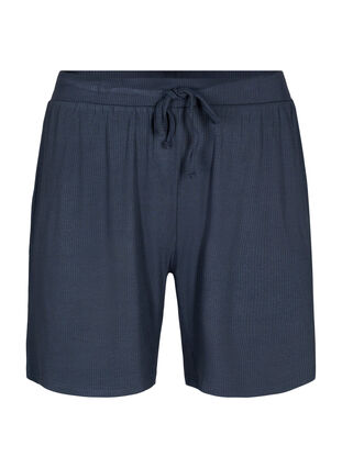 Lockere Shorts aus Viskose mit Ripp, Umbre Blue, Packshot image number 0