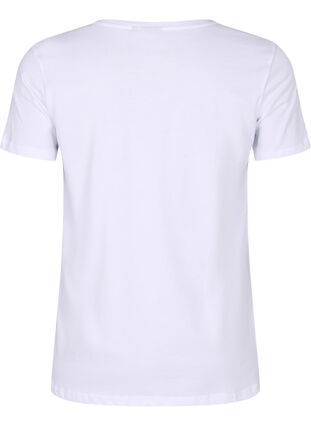 Trainings-T-Shirt aus Baumwolle mit Aufdruck, White w. inhale logo, Packshot image number 1