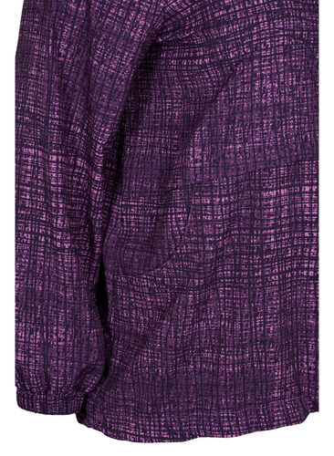 Sportanorak mit Reißverschluss und Taschen, Square Purple Print, Packshot image number 3
