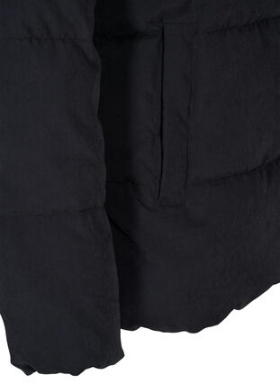 Kurze Winterjacke mit Reißverschluss und hohem Kragen, Black, Packshot image number 3