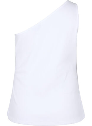 One-Shoulder Top aus Baumwolle, Bright White, Packshot image number 1