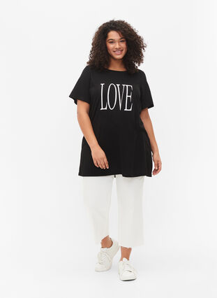 Oversize T-Shirt mit Druck, Rosebloom W. Love, Model image number 2