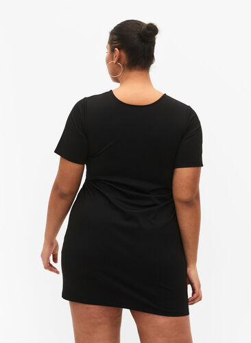 Umkehrbares Kleid mit Schnürungsdetail, Black, Model image number 1