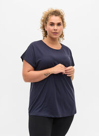 Einfarbiges Trainings-T-Shirt, Graphite, Model