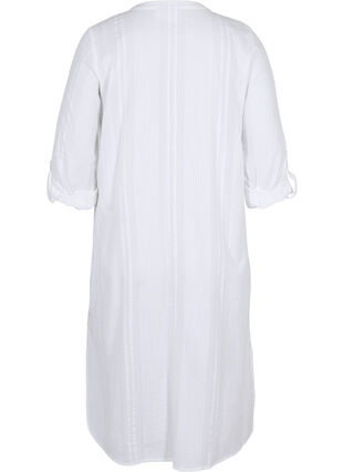 Hemdkleid aus Baumwolle mit 3/4-Ärmeln, Bright White, Packshot image number 1
