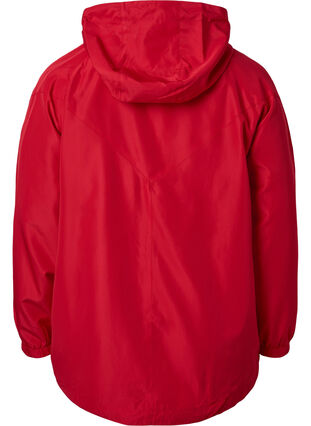 Kurze Jacke mit Kapuze und verstellbarer Saum, Tango Red, Packshot image number 1