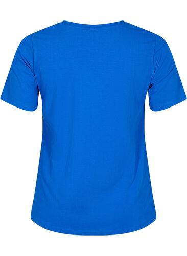 Einfarbiges basic T-Shirt aus Baumwolle, Skydiver, Packshot image number 1