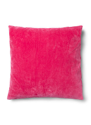 Gestreifter Kopfkissenbezug aus Velours, Fandango Pink Comb, Packshot image number 1
