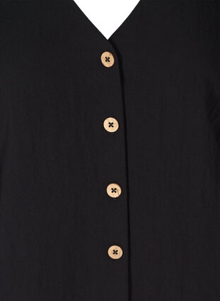 Bluse aus Viskose mit Knöpfen und V-Ausschnitt, Black, Packshot image number 2