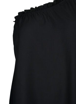 One-Shoulder-Kleid aus Viskose, Black, Packshot image number 2