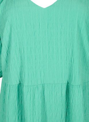 A-förmiges kurzes Kleid mit V-Ausschnitt, Deep Mint, Packshot image number 2