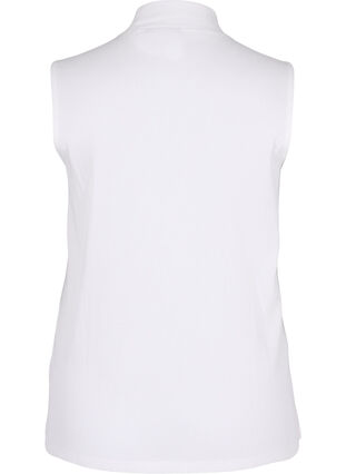 Hochgeschnittenes Baumwolltop mit gerippter Struktur, Bright White, Packshot image number 1
