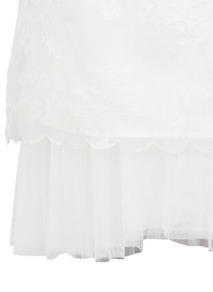 Ärmelloses Brautkleid mit V-Ausschnitt, Star White, Packshot image number 3