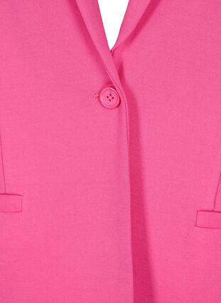Schlichter Blazer mit Knopf und Dekorationstaschen, Shocking Pink, Packshot image number 2