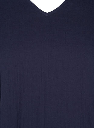 Kurzärmeliges Baumwollkleid mit Spitzendetails, Night Sky, Packshot image number 2