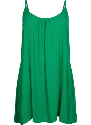 Einfarbiges Trägerkleid aus Viskose, Jolly Green, Packshot image number 0