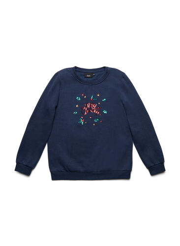 Weihnachts-Sweatshirt für Kinder, Night Sky Merry, Packshot image number 0